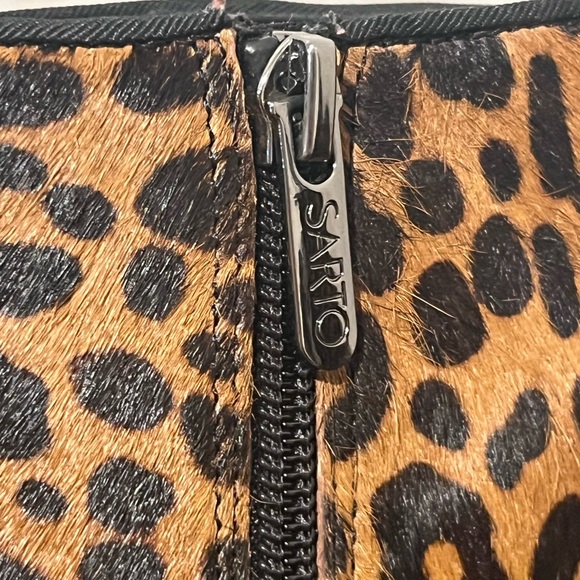 Sheona Whiskey Leopard 🐆 Calf Hair Franco Sarto Ankle Boot - Picture 8 of 9